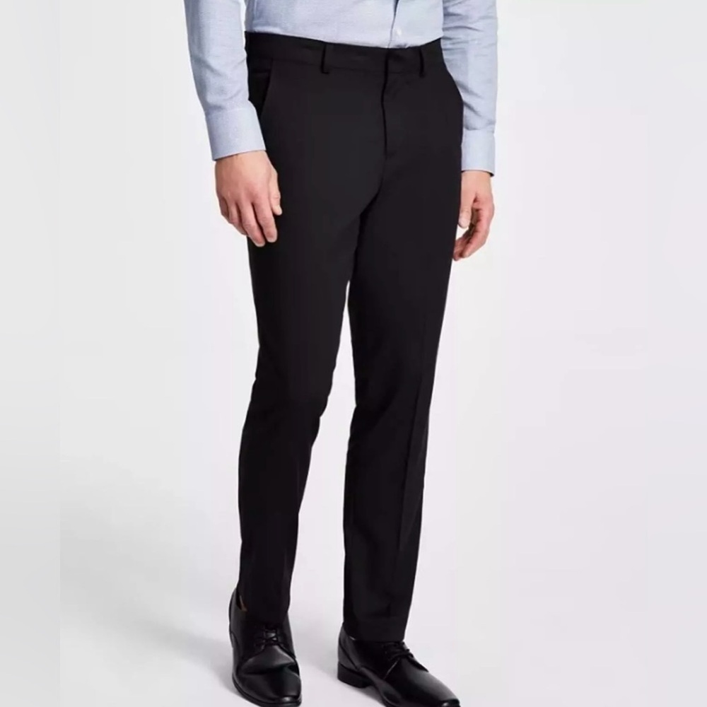 Kenneth Cole Reaction Men’s Slim Fit Black Suit Dress Pants 30Wx32L - NWT